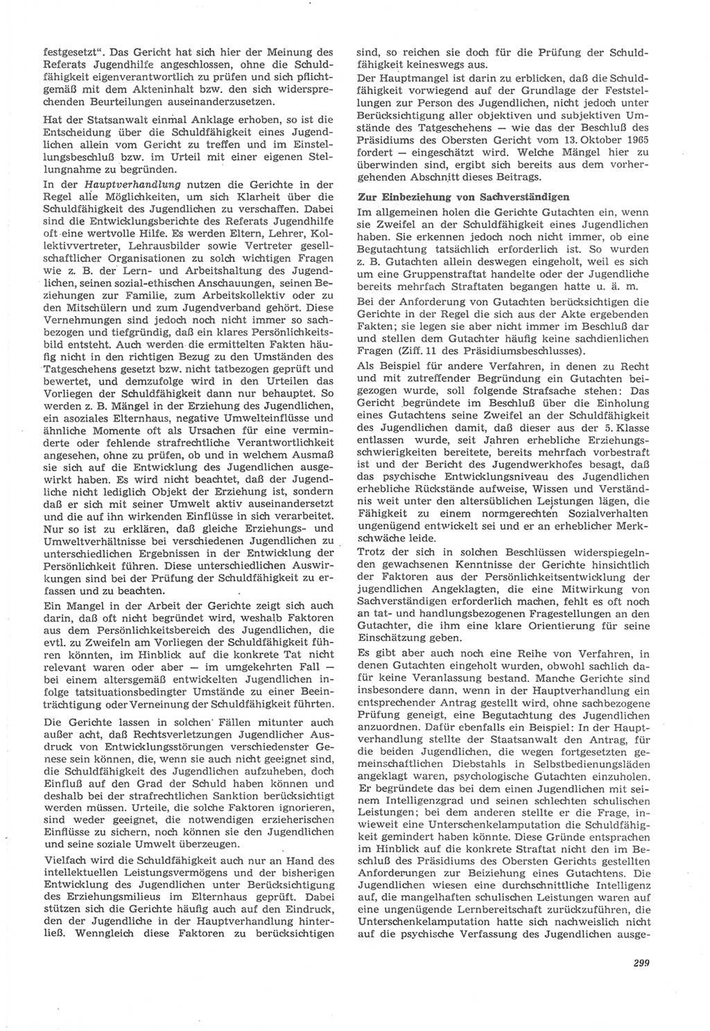 Neue Justiz (NJ), Zeitschrift für Recht und Rechtswissenschaft [Deutsche Demokratische Republik (DDR)], 22. Jahrgang 1968, Seite 299 (NJ DDR 1968, S. 299)