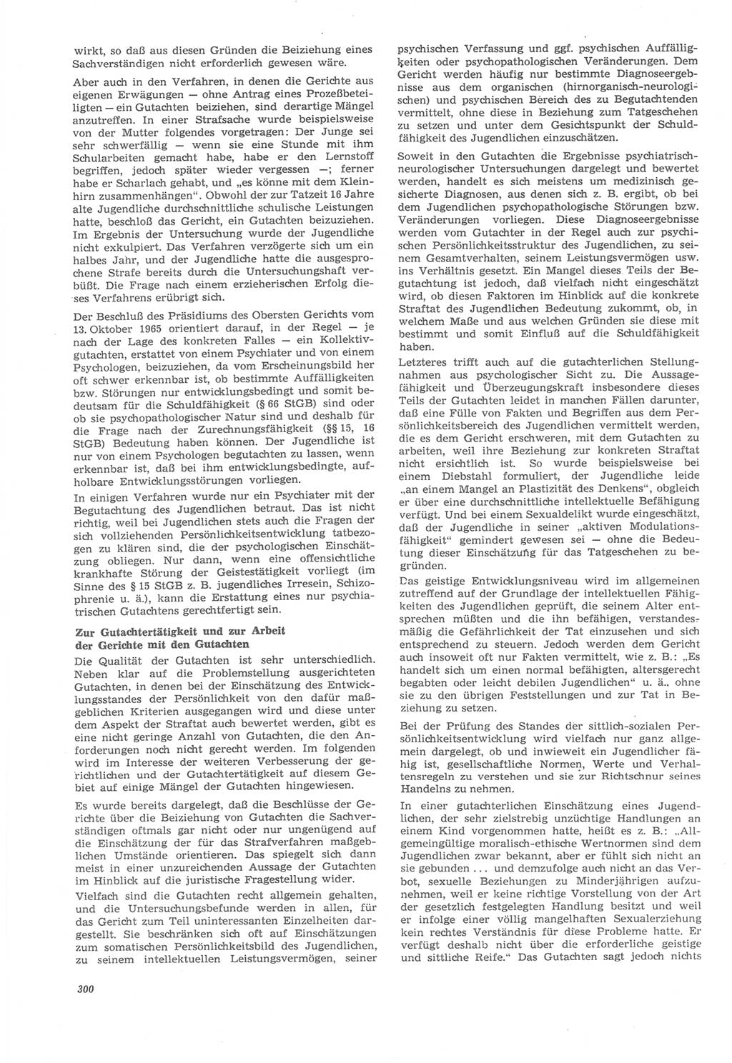 Neue Justiz (NJ), Zeitschrift für Recht und Rechtswissenschaft [Deutsche Demokratische Republik (DDR)], 22. Jahrgang 1968, Seite 300 (NJ DDR 1968, S. 300)