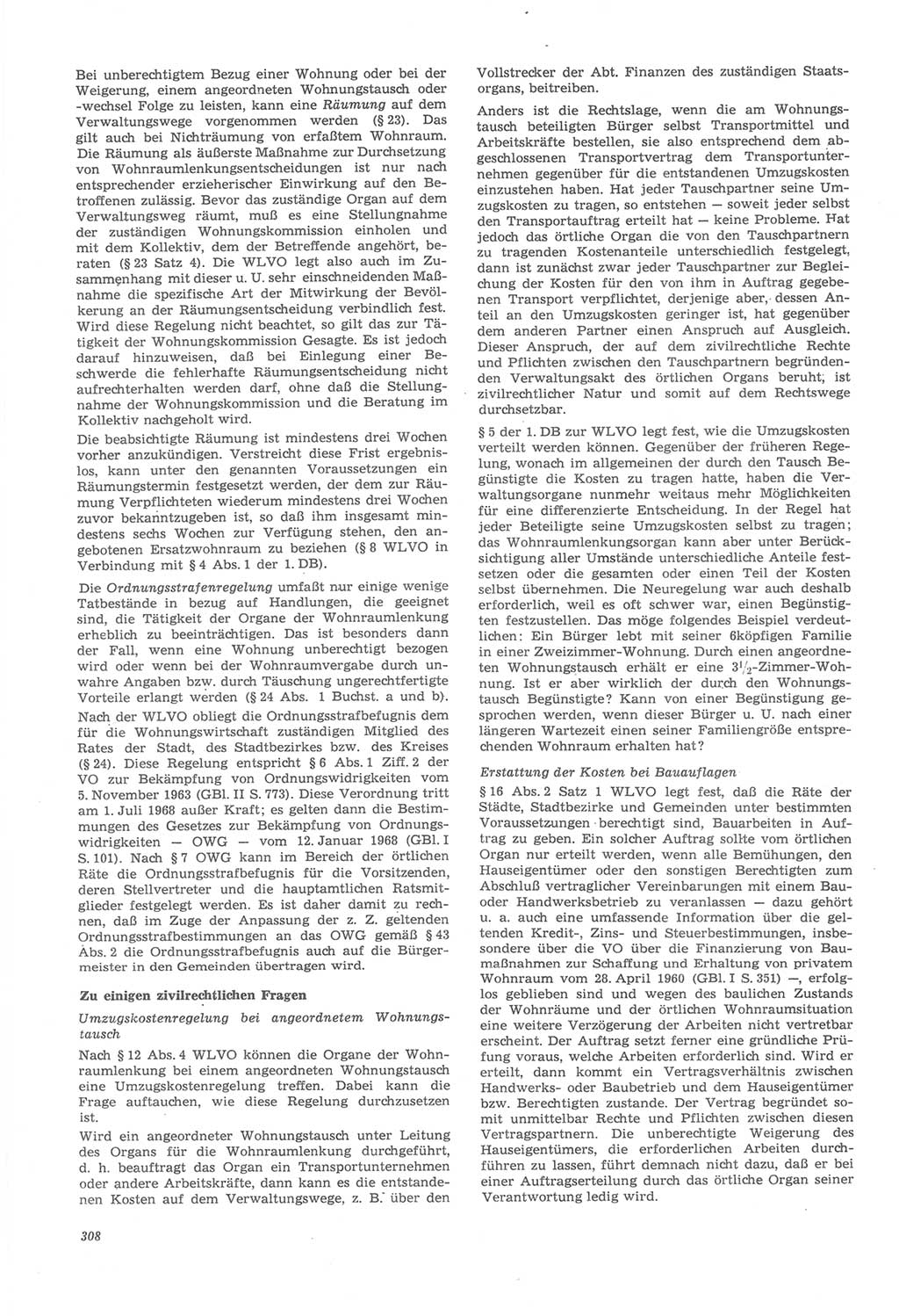 Neue Justiz (NJ), Zeitschrift für Recht und Rechtswissenschaft [Deutsche Demokratische Republik (DDR)], 22. Jahrgang 1968, Seite 308 (NJ DDR 1968, S. 308)