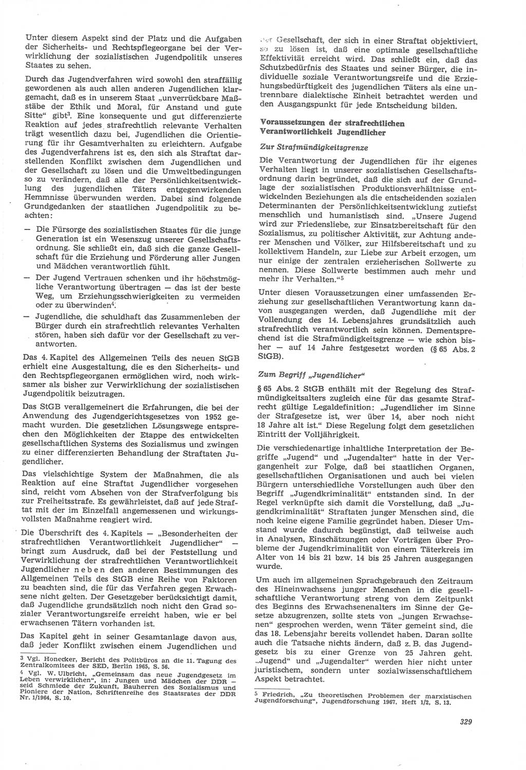 Neue Justiz (NJ), Zeitschrift für Recht und Rechtswissenschaft [Deutsche Demokratische Republik (DDR)], 22. Jahrgang 1968, Seite 329 (NJ DDR 1968, S. 329)