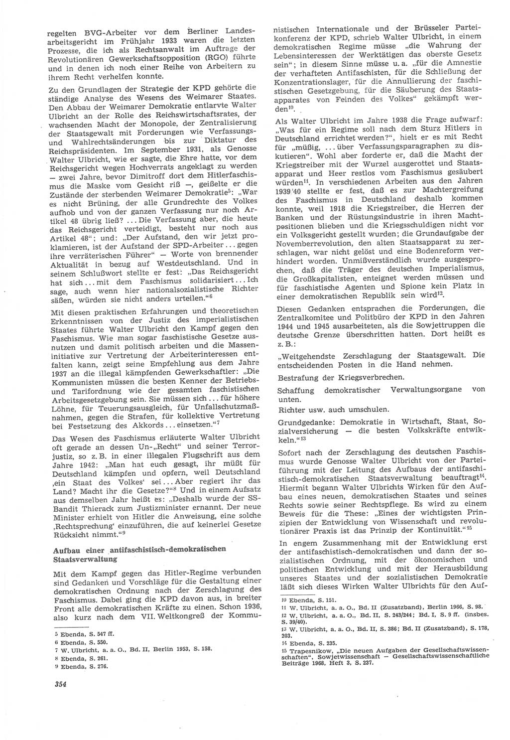 Neue Justiz (NJ), Zeitschrift für Recht und Rechtswissenschaft [Deutsche Demokratische Republik (DDR)], 22. Jahrgang 1968, Seite 354 (NJ DDR 1968, S. 354)