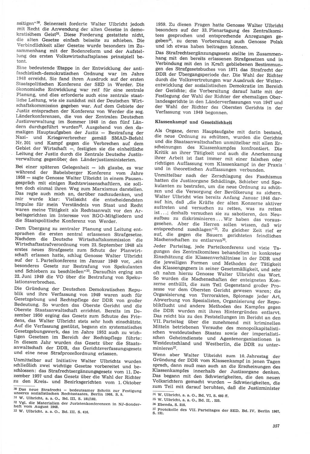 Neue Justiz (NJ), Zeitschrift für Recht und Rechtswissenschaft [Deutsche Demokratische Republik (DDR)], 22. Jahrgang 1968, Seite 357 (NJ DDR 1968, S. 357)