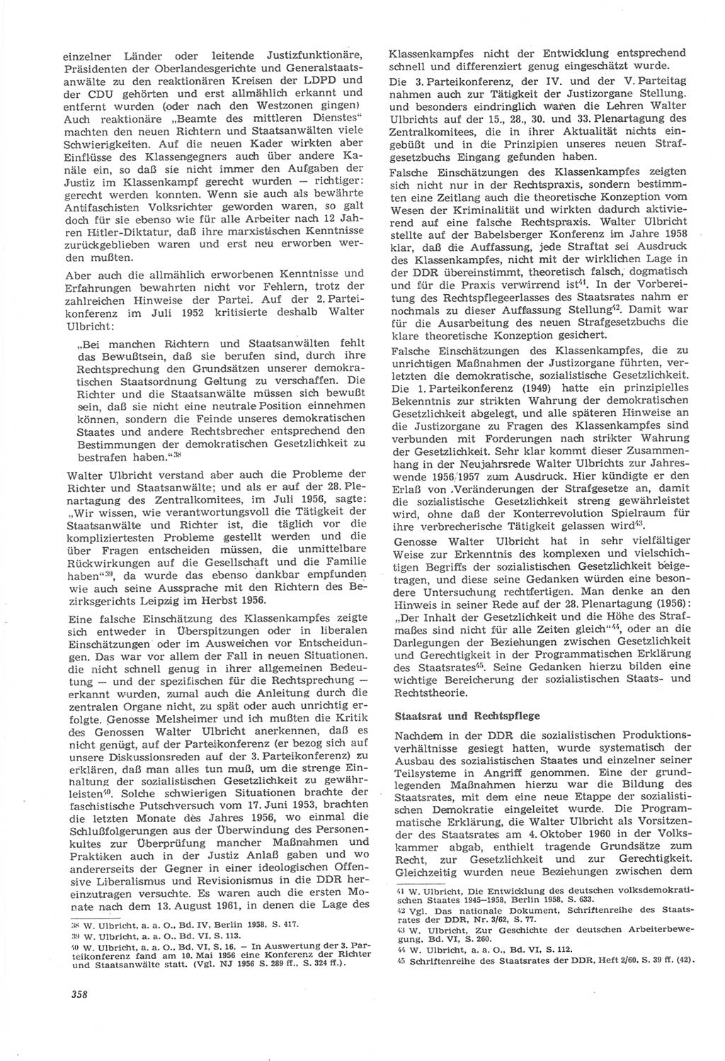 Neue Justiz (NJ), Zeitschrift für Recht und Rechtswissenschaft [Deutsche Demokratische Republik (DDR)], 22. Jahrgang 1968, Seite 358 (NJ DDR 1968, S. 358)