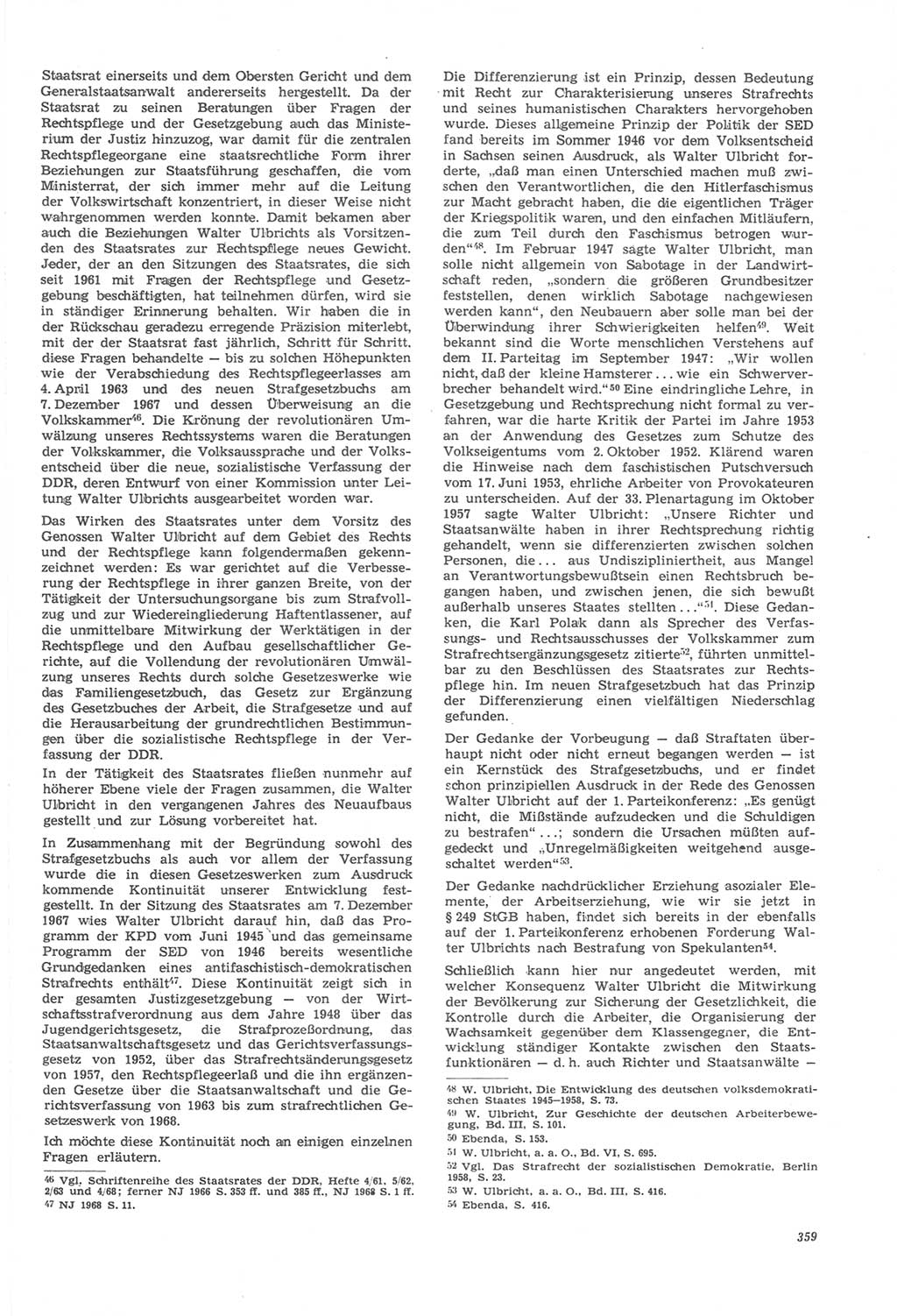 Neue Justiz (NJ), Zeitschrift für Recht und Rechtswissenschaft [Deutsche Demokratische Republik (DDR)], 22. Jahrgang 1968, Seite 359 (NJ DDR 1968, S. 359)