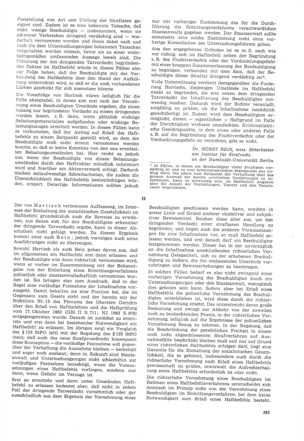 Neue Justiz (NJ), Zeitschrift für Recht und Rechtswissenschaft [Deutsche Demokratische Republik (DDR)], 22. Jahrgang 1968, Seite 365 (NJ DDR 1968, S. 365)