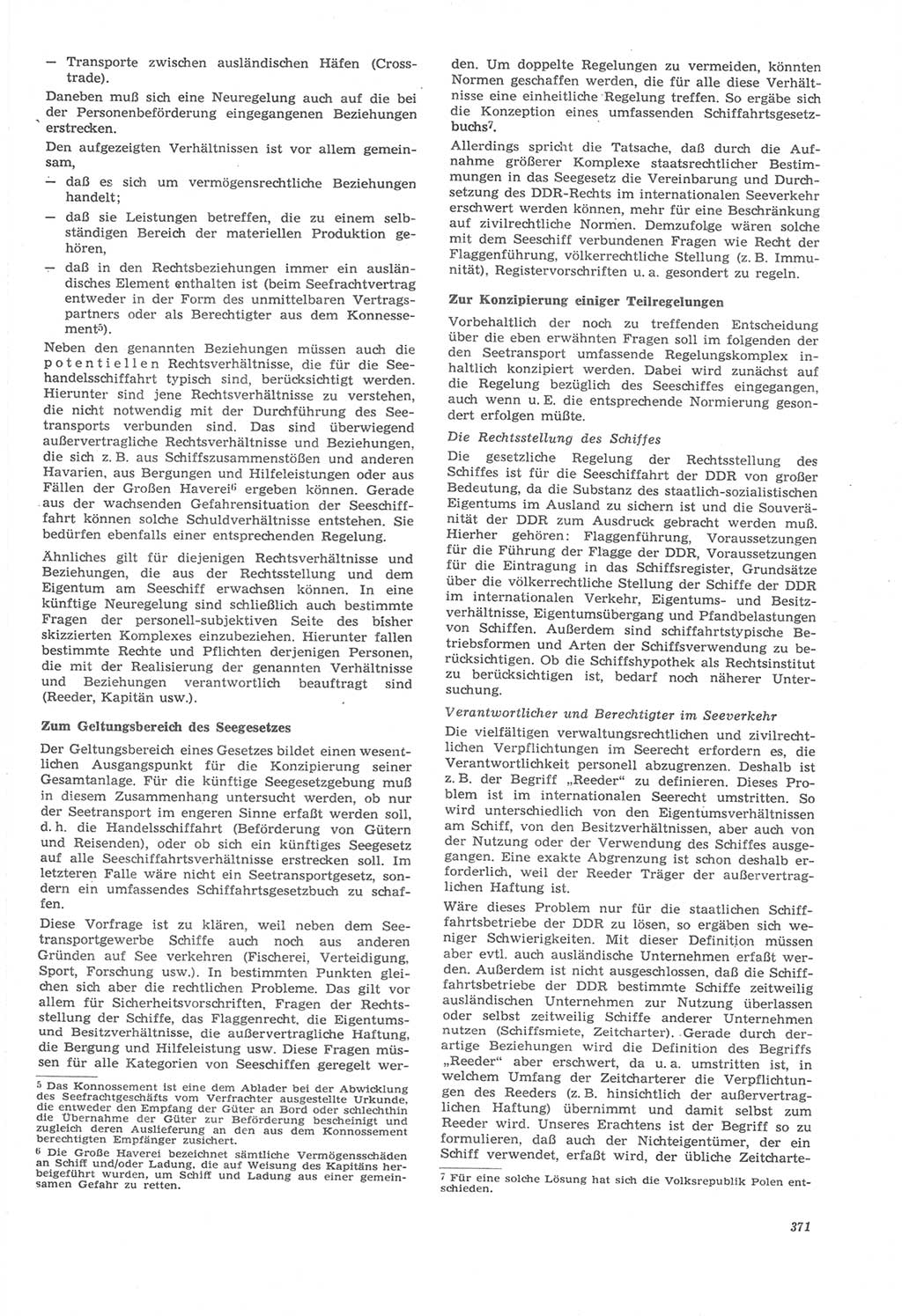Neue Justiz (NJ), Zeitschrift für Recht und Rechtswissenschaft [Deutsche Demokratische Republik (DDR)], 22. Jahrgang 1968, Seite 371 (NJ DDR 1968, S. 371)