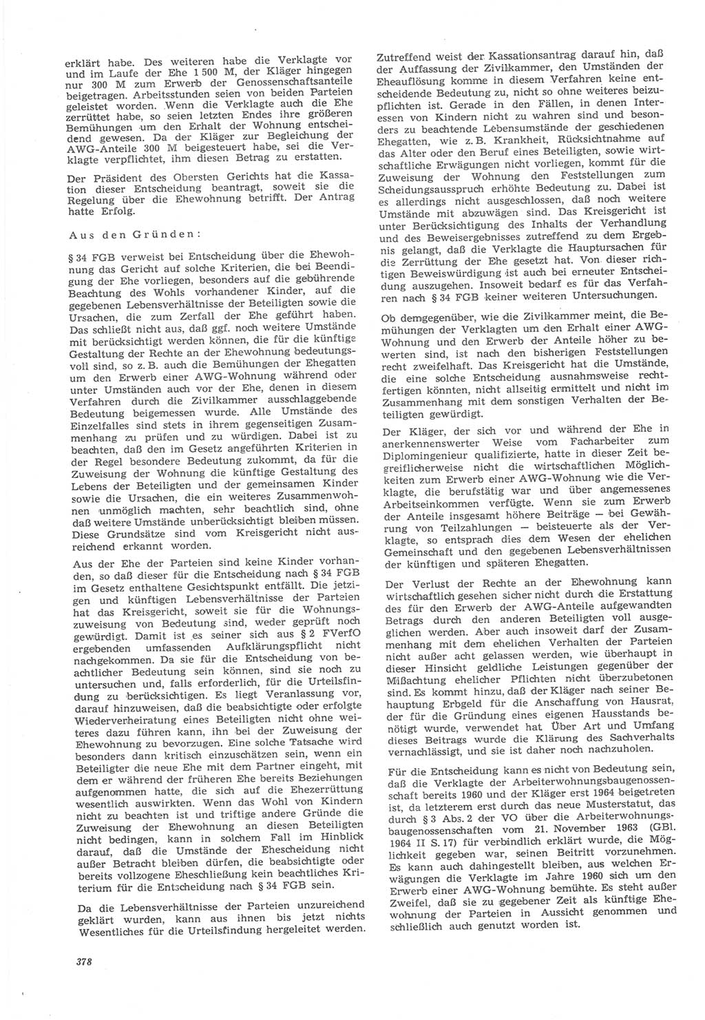 Neue Justiz (NJ), Zeitschrift für Recht und Rechtswissenschaft [Deutsche Demokratische Republik (DDR)], 22. Jahrgang 1968, Seite 378 (NJ DDR 1968, S. 378)