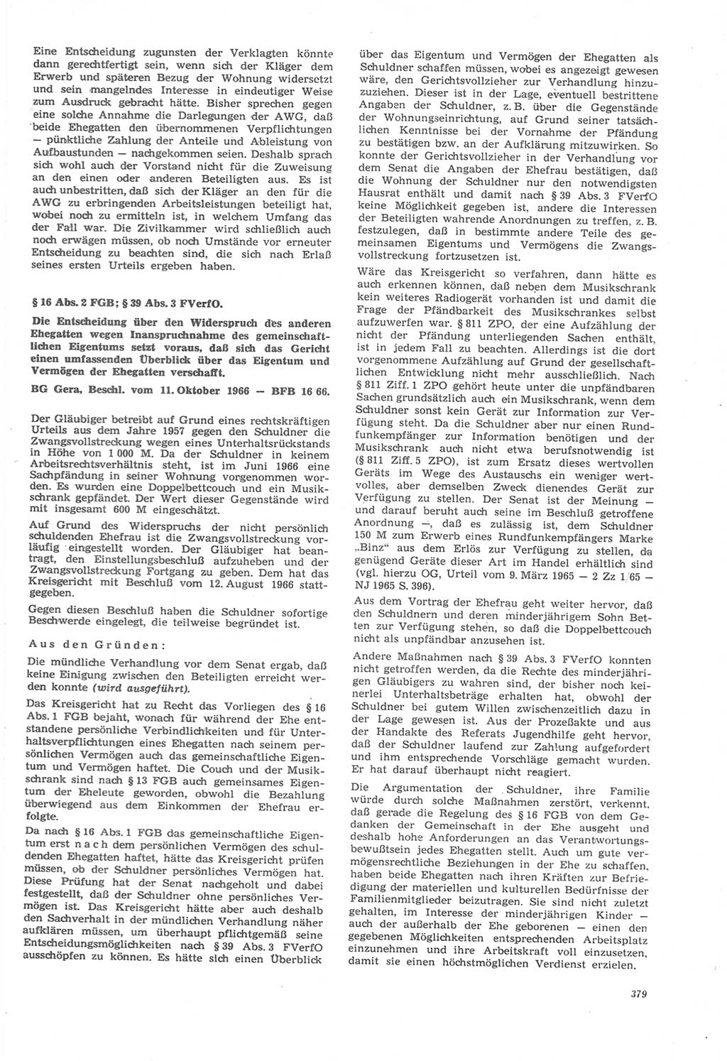 Neue Justiz (NJ), Zeitschrift für Recht und Rechtswissenschaft [Deutsche Demokratische Republik (DDR)], 22. Jahrgang 1968, Seite 379 (NJ DDR 1968, S. 379)