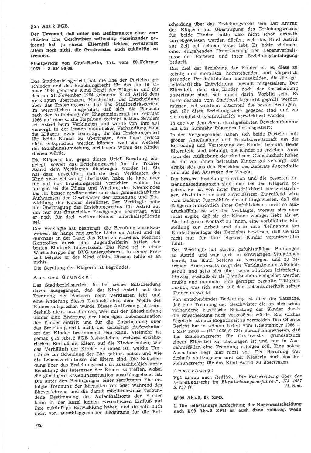 Neue Justiz (NJ), Zeitschrift für Recht und Rechtswissenschaft [Deutsche Demokratische Republik (DDR)], 22. Jahrgang 1968, Seite 380 (NJ DDR 1968, S. 380)