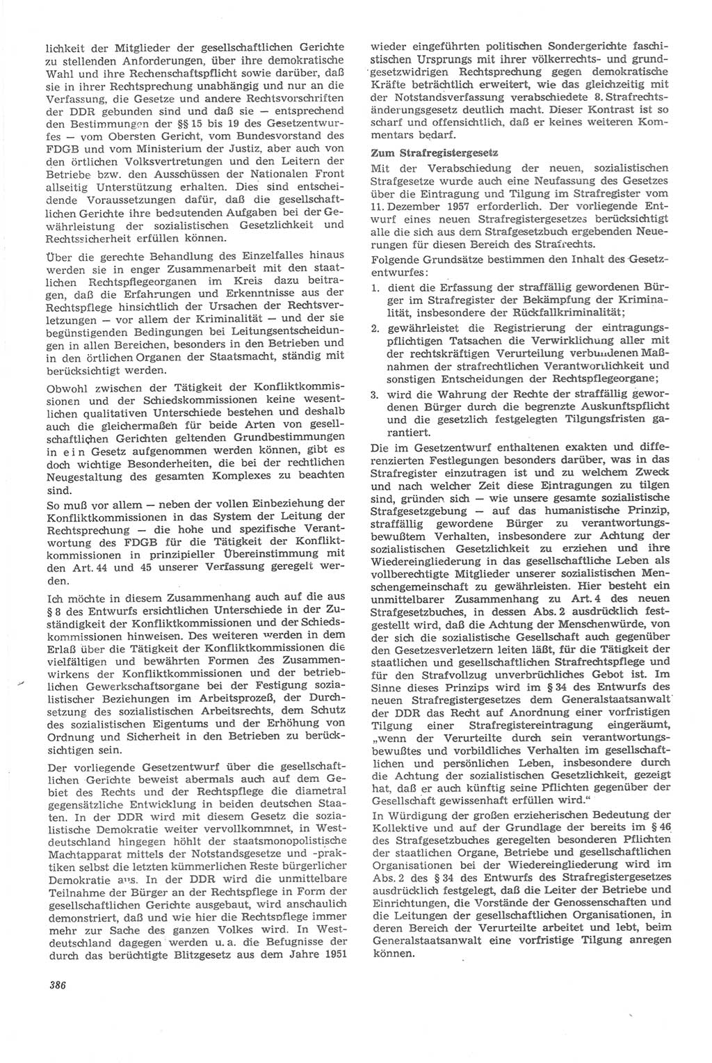 Neue Justiz (NJ), Zeitschrift für Recht und Rechtswissenschaft [Deutsche Demokratische Republik (DDR)], 22. Jahrgang 1968, Seite 386 (NJ DDR 1968, S. 386)