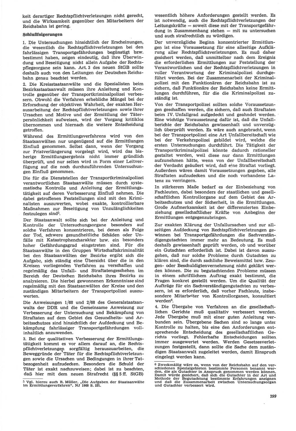 Neue Justiz (NJ), Zeitschrift für Recht und Rechtswissenschaft [Deutsche Demokratische Republik (DDR)], 22. Jahrgang 1968, Seite 399 (NJ DDR 1968, S. 399)