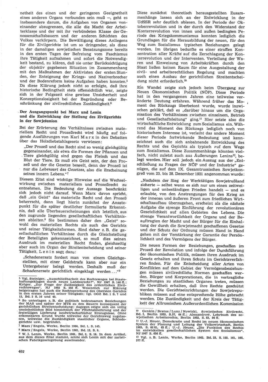 Neue Justiz (NJ), Zeitschrift für Recht und Rechtswissenschaft [Deutsche Demokratische Republik (DDR)], 22. Jahrgang 1968, Seite 402 (NJ DDR 1968, S. 402)