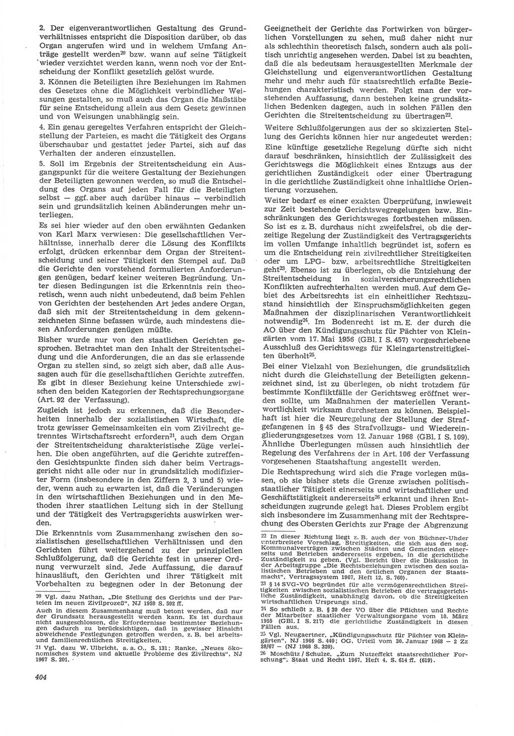 Neue Justiz (NJ), Zeitschrift für Recht und Rechtswissenschaft [Deutsche Demokratische Republik (DDR)], 22. Jahrgang 1968, Seite 404 (NJ DDR 1968, S. 404)