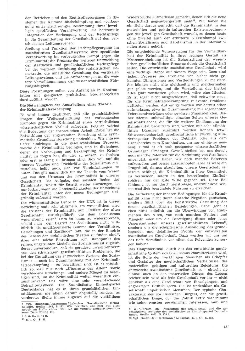 Neue Justiz (NJ), Zeitschrift für Recht und Rechtswissenschaft [Deutsche Demokratische Republik (DDR)], 22. Jahrgang 1968, Seite 421 (NJ DDR 1968, S. 421)
