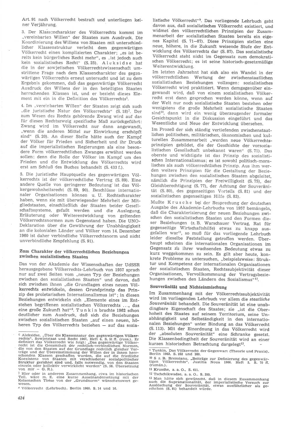 Neue Justiz (NJ), Zeitschrift für Recht und Rechtswissenschaft [Deutsche Demokratische Republik (DDR)], 22. Jahrgang 1968, Seite 424 (NJ DDR 1968, S. 424)