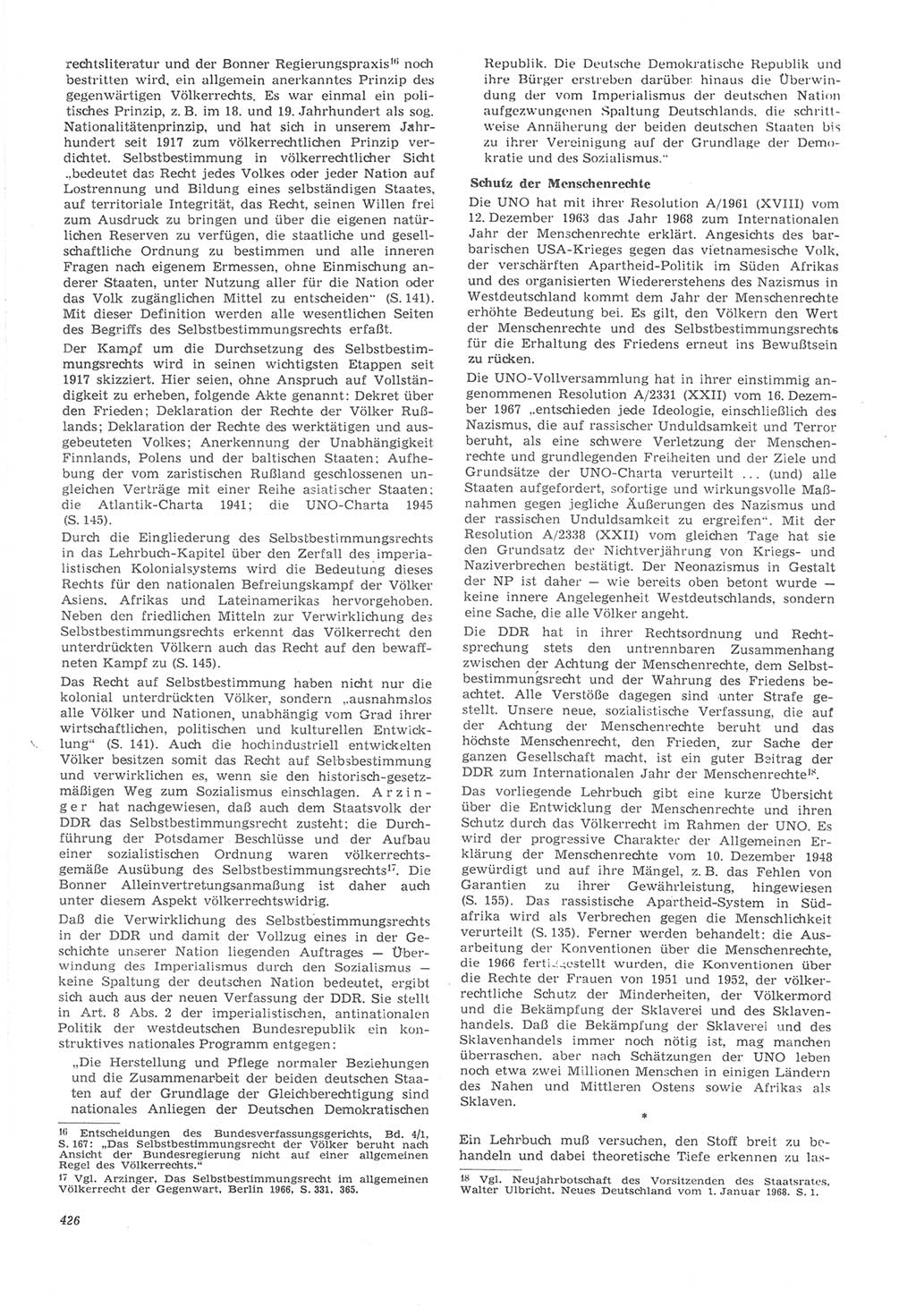 Neue Justiz (NJ), Zeitschrift für Recht und Rechtswissenschaft [Deutsche Demokratische Republik (DDR)], 22. Jahrgang 1968, Seite 426 (NJ DDR 1968, S. 426)