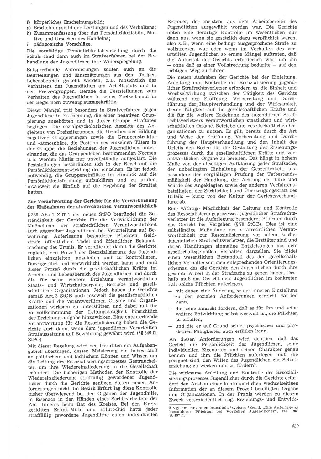 Neue Justiz (NJ), Zeitschrift für Recht und Rechtswissenschaft [Deutsche Demokratische Republik (DDR)], 22. Jahrgang 1968, Seite 429 (NJ DDR 1968, S. 429)