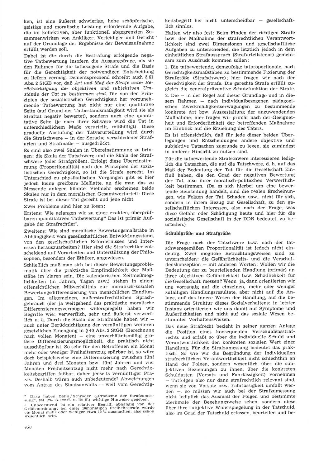 Neue Justiz (NJ), Zeitschrift für Recht und Rechtswissenschaft [Deutsche Demokratische Republik (DDR)], 22. Jahrgang 1968, Seite 450 (NJ DDR 1968, S. 450)
