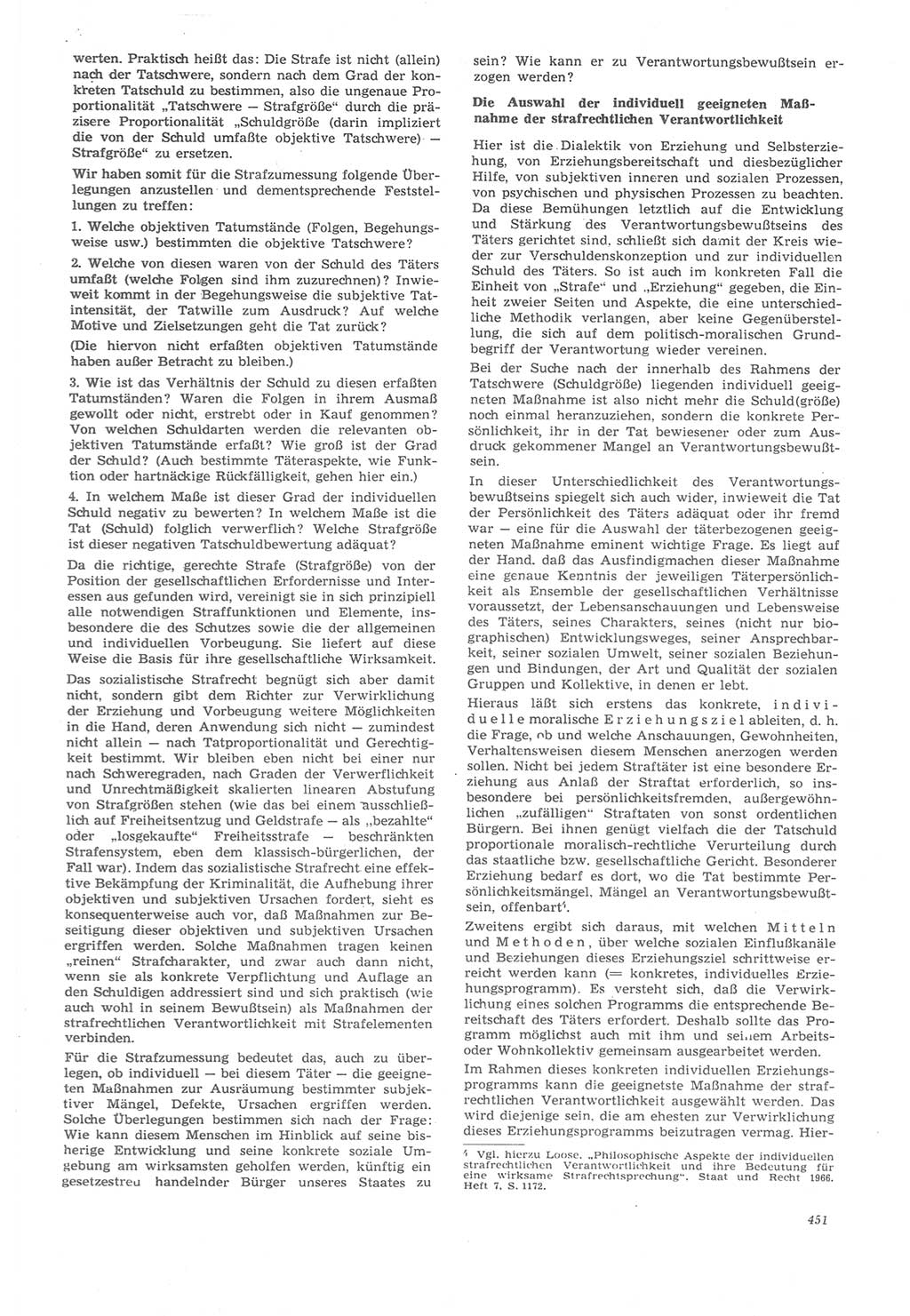 Neue Justiz (NJ), Zeitschrift für Recht und Rechtswissenschaft [Deutsche Demokratische Republik (DDR)], 22. Jahrgang 1968, Seite 451 (NJ DDR 1968, S. 451)