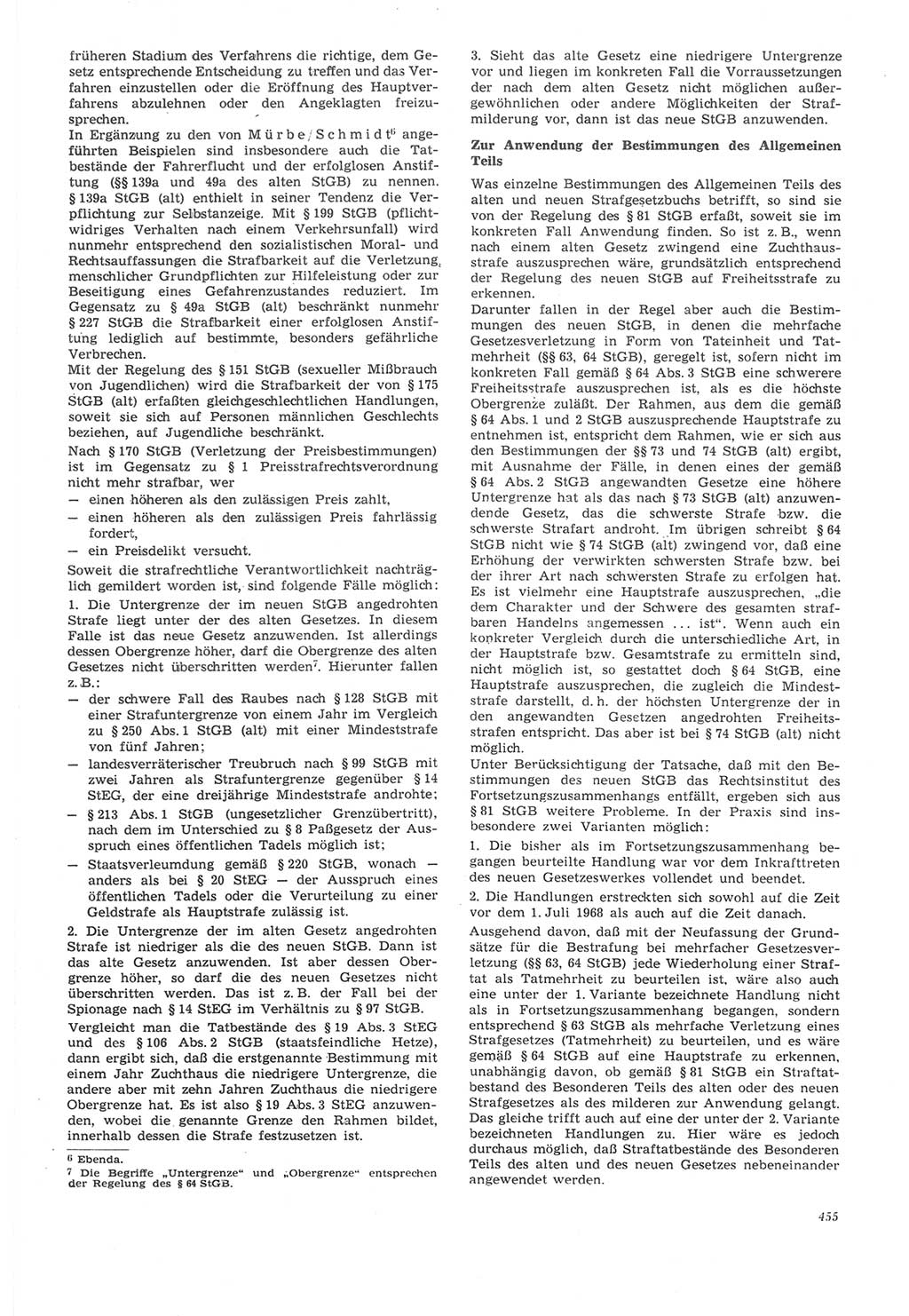 Neue Justiz (NJ), Zeitschrift für Recht und Rechtswissenschaft [Deutsche Demokratische Republik (DDR)], 22. Jahrgang 1968, Seite 455 (NJ DDR 1968, S. 455)