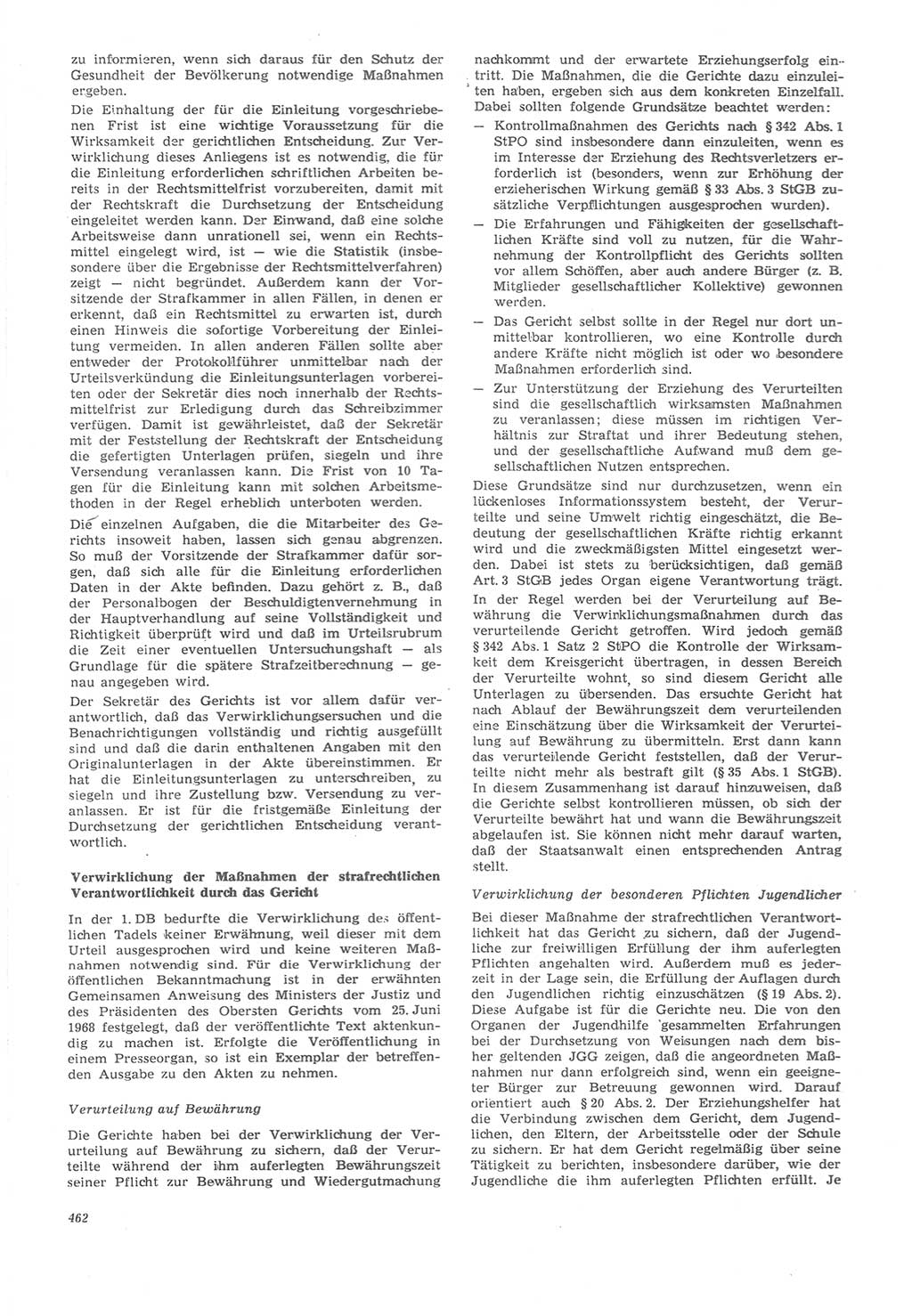 Neue Justiz (NJ), Zeitschrift für Recht und Rechtswissenschaft [Deutsche Demokratische Republik (DDR)], 22. Jahrgang 1968, Seite 462 (NJ DDR 1968, S. 462)