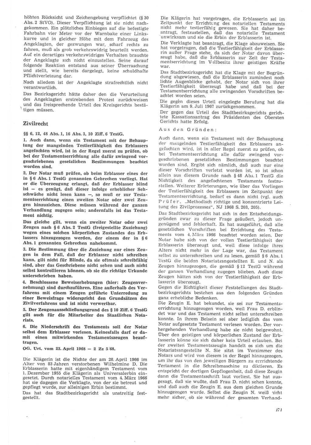 Neue Justiz (NJ), Zeitschrift für Recht und Rechtswissenschaft [Deutsche Demokratische Republik (DDR)], 22. Jahrgang 1968, Seite 471 (NJ DDR 1968, S. 471)