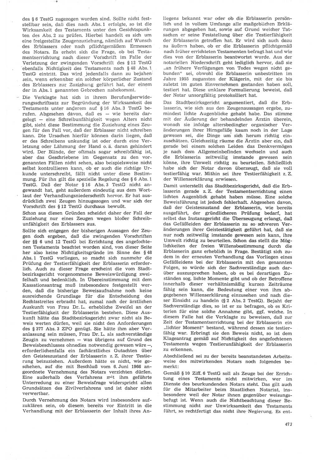 Neue Justiz (NJ), Zeitschrift für Recht und Rechtswissenschaft [Deutsche Demokratische Republik (DDR)], 22. Jahrgang 1968, Seite 473 (NJ DDR 1968, S. 473)