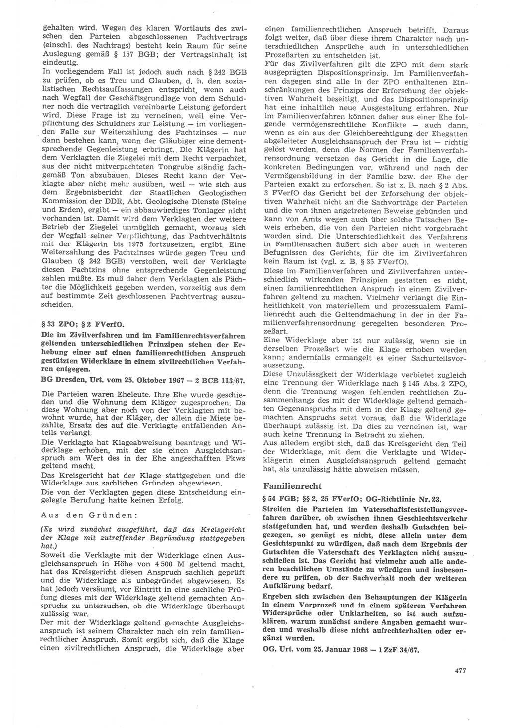 Neue Justiz (NJ), Zeitschrift für Recht und Rechtswissenschaft [Deutsche Demokratische Republik (DDR)], 22. Jahrgang 1968, Seite 477 (NJ DDR 1968, S. 477)