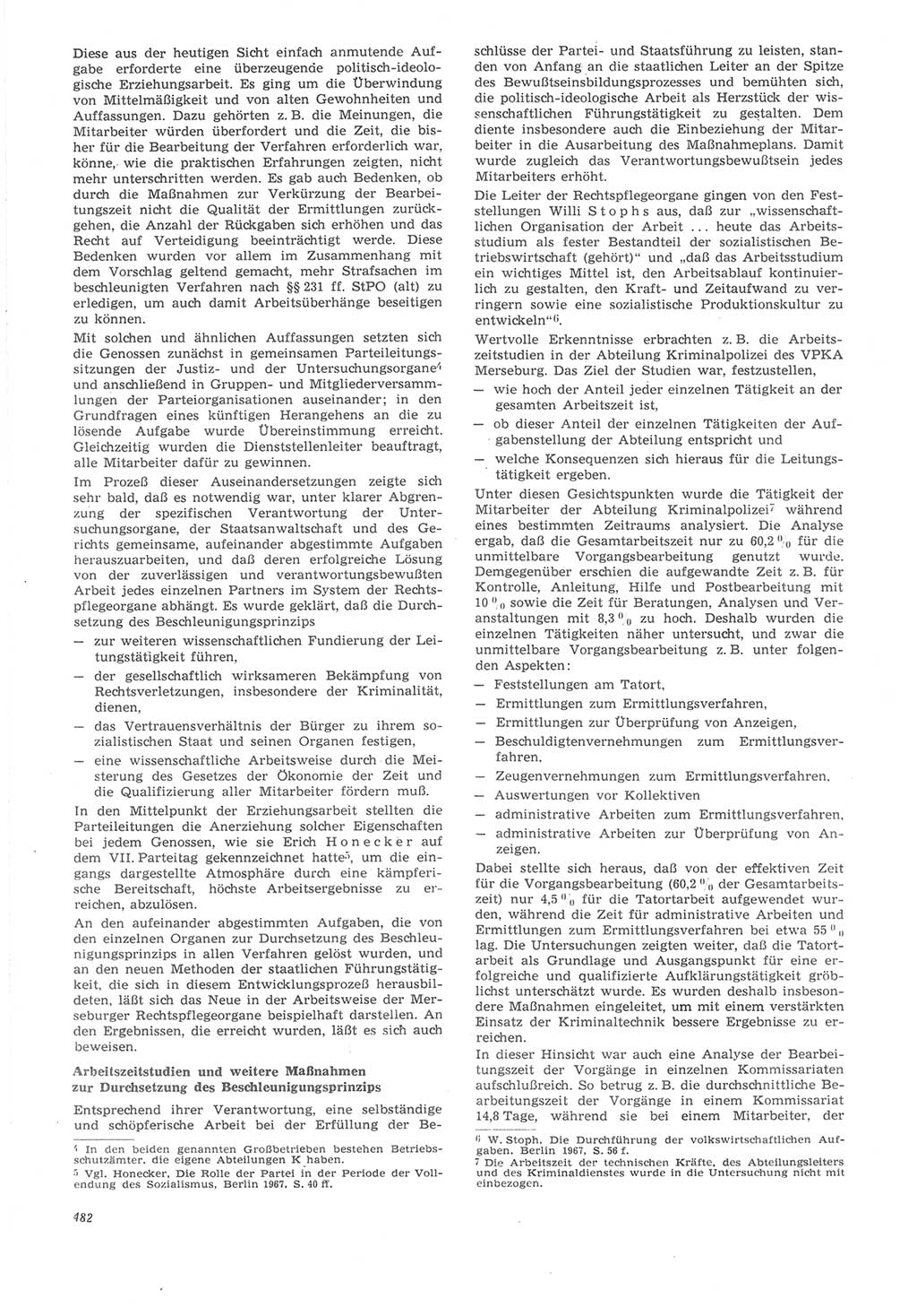 Neue Justiz (NJ), Zeitschrift für Recht und Rechtswissenschaft [Deutsche Demokratische Republik (DDR)], 22. Jahrgang 1968, Seite 482 (NJ DDR 1968, S. 482)