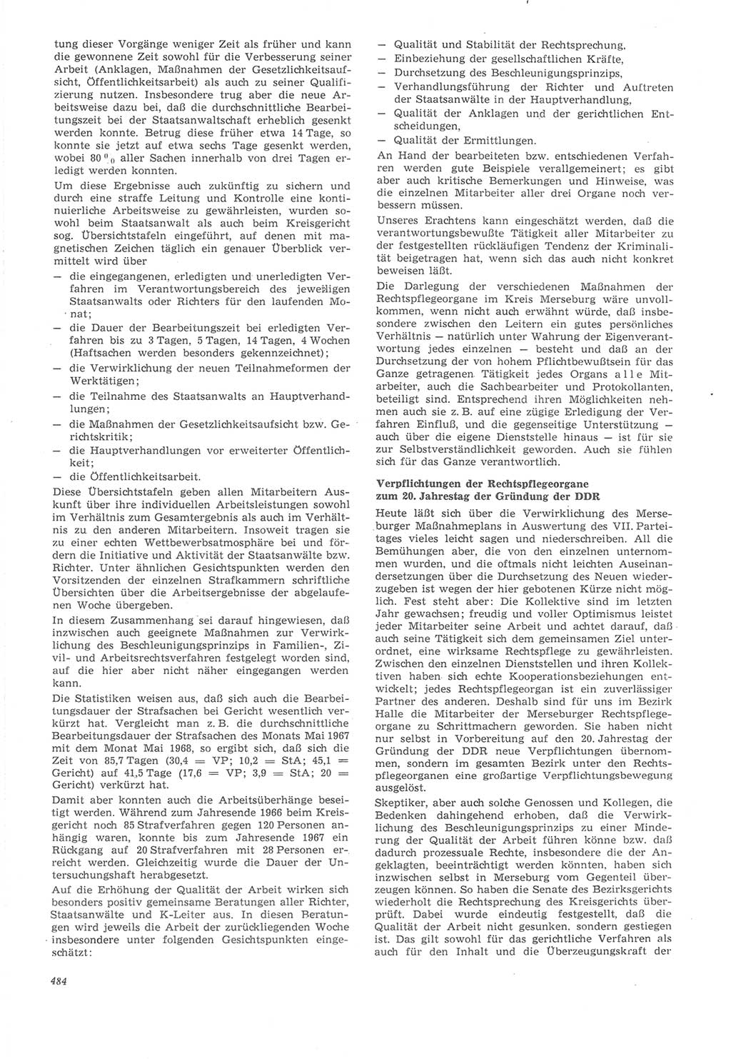 Neue Justiz (NJ), Zeitschrift für Recht und Rechtswissenschaft [Deutsche Demokratische Republik (DDR)], 22. Jahrgang 1968, Seite 484 (NJ DDR 1968, S. 484)