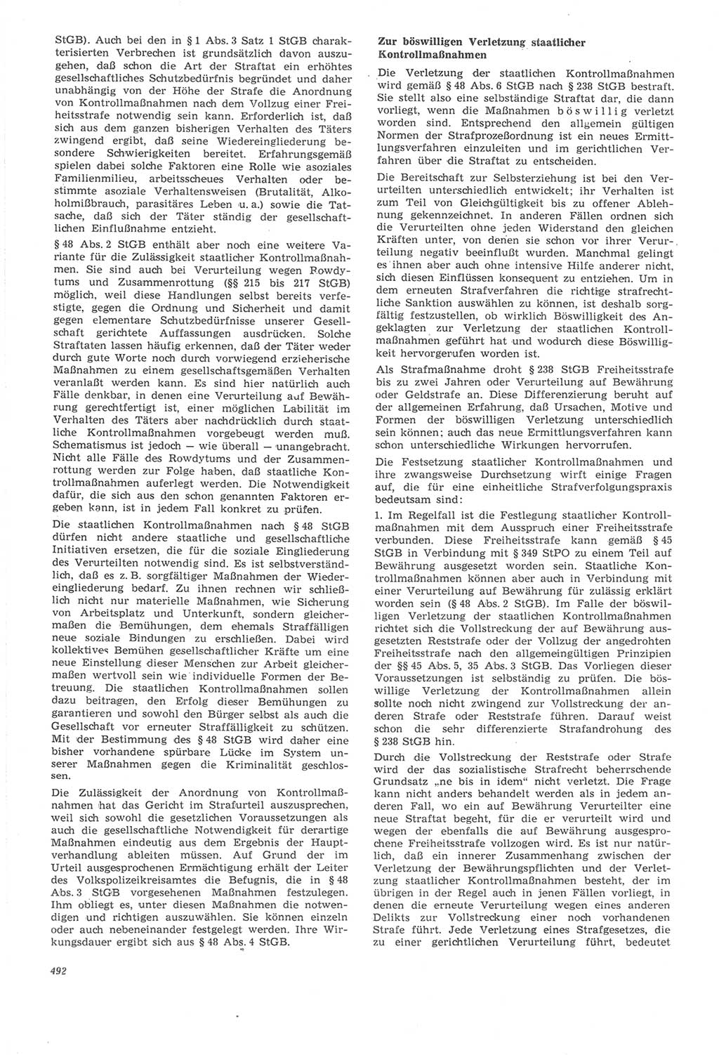 Neue Justiz (NJ), Zeitschrift für Recht und Rechtswissenschaft [Deutsche Demokratische Republik (DDR)], 22. Jahrgang 1968, Seite 492 (NJ DDR 1968, S. 492)