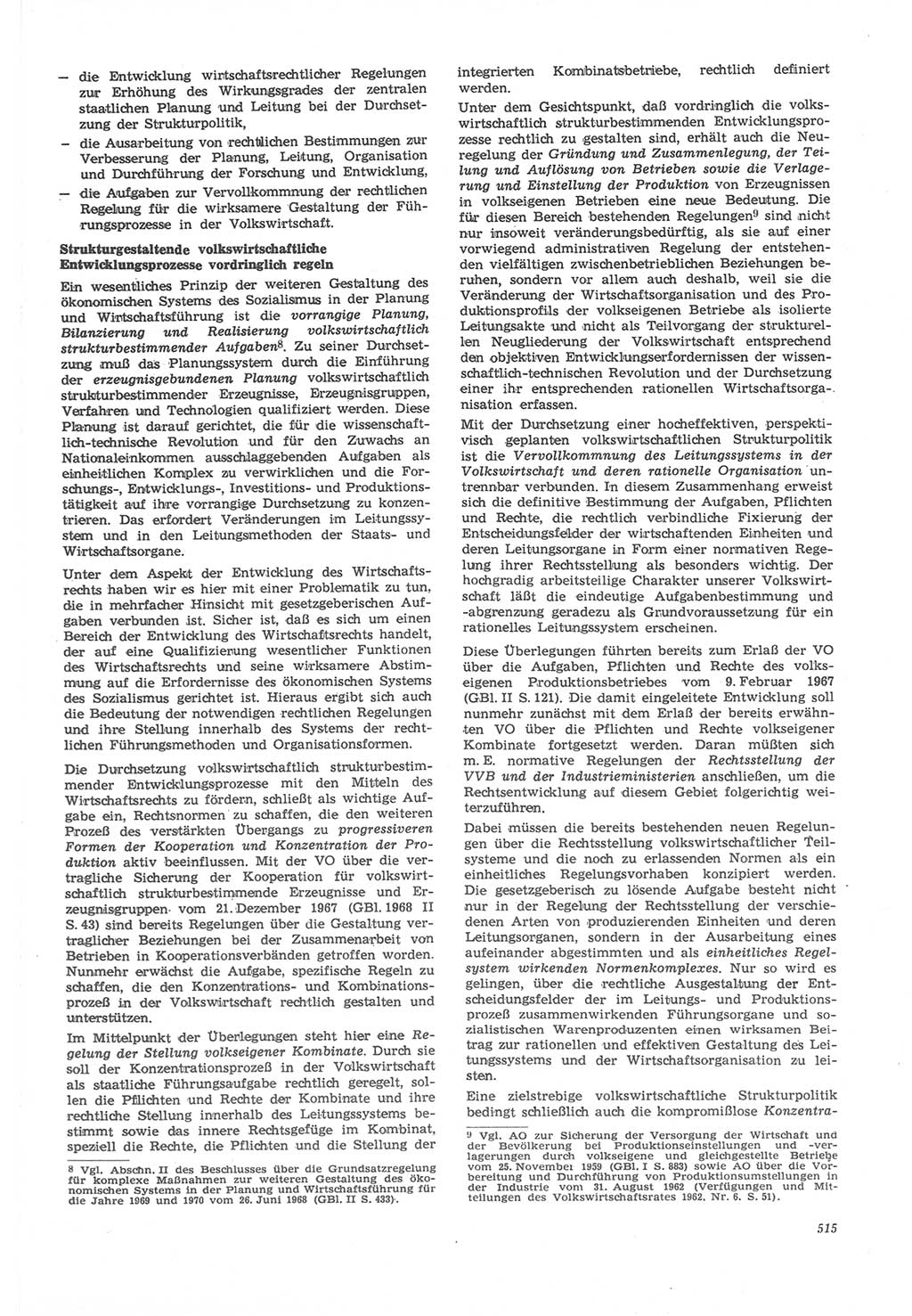 Neue Justiz (NJ), Zeitschrift für Recht und Rechtswissenschaft [Deutsche Demokratische Republik (DDR)], 22. Jahrgang 1968, Seite 515 (NJ DDR 1968, S. 515)