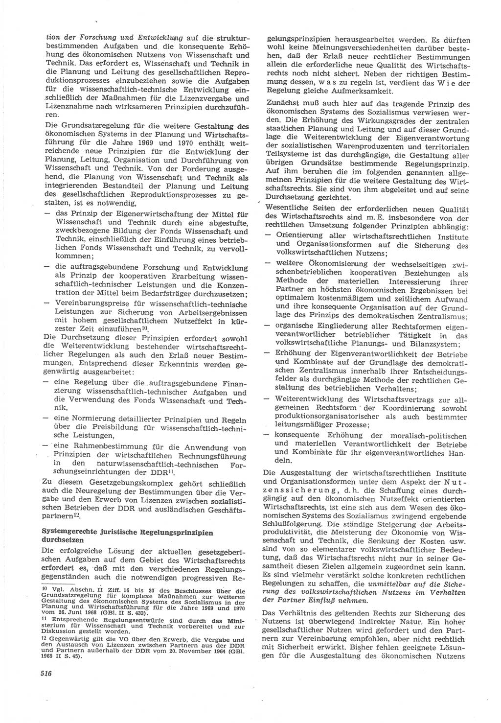 Neue Justiz (NJ), Zeitschrift für Recht und Rechtswissenschaft [Deutsche Demokratische Republik (DDR)], 22. Jahrgang 1968, Seite 516 (NJ DDR 1968, S. 516)