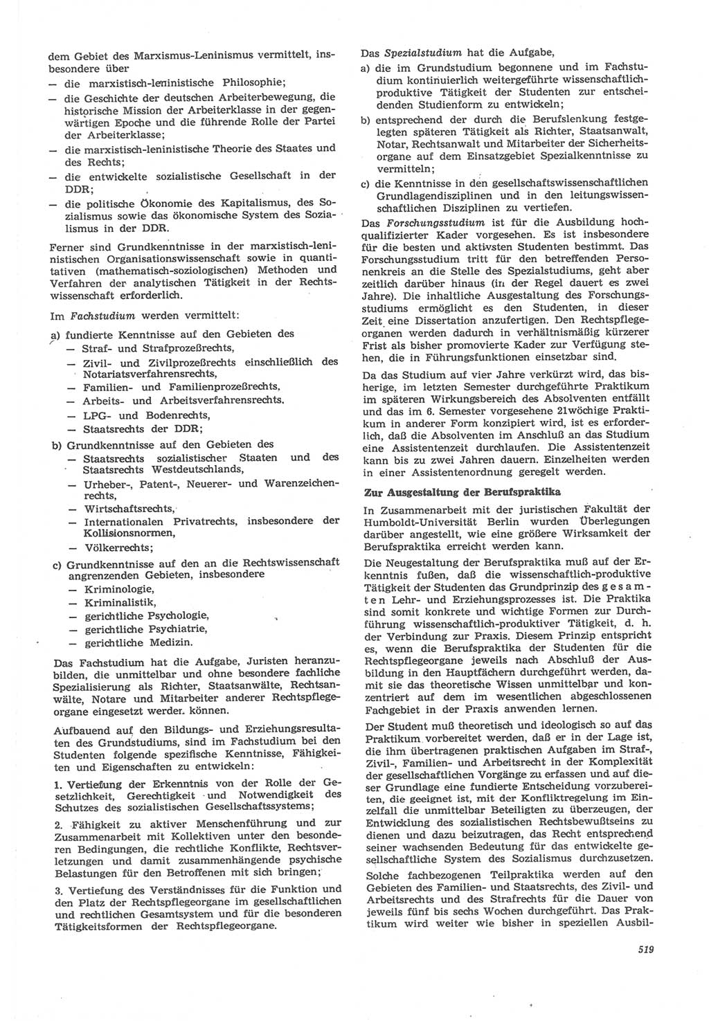 Neue Justiz (NJ), Zeitschrift für Recht und Rechtswissenschaft [Deutsche Demokratische Republik (DDR)], 22. Jahrgang 1968, Seite 519 (NJ DDR 1968, S. 519)