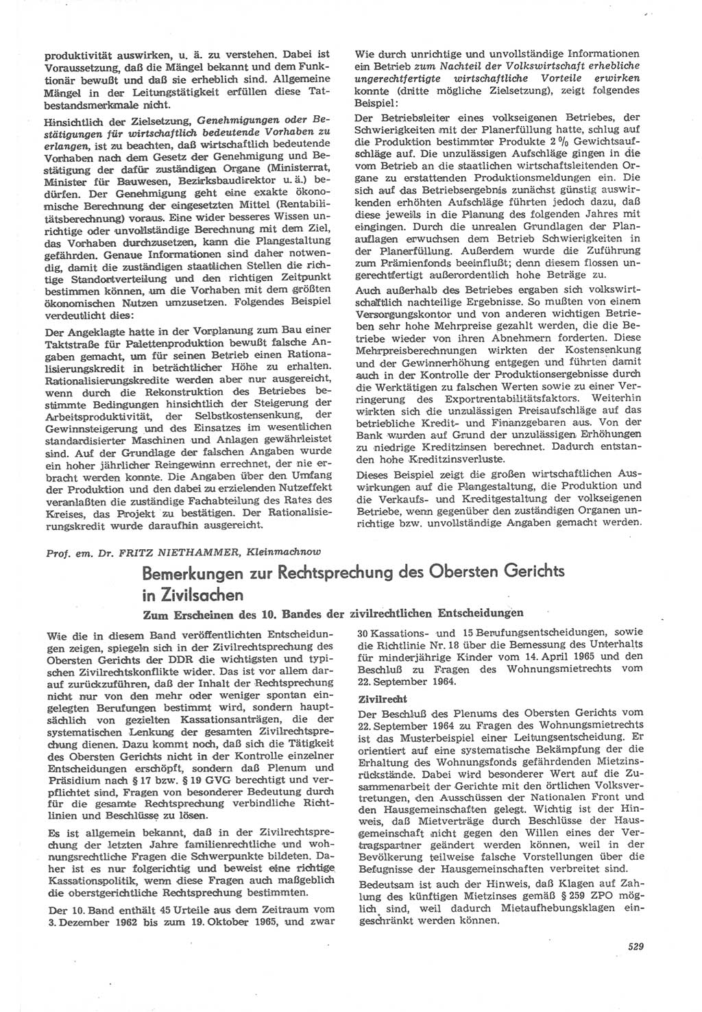 Neue Justiz (NJ), Zeitschrift für Recht und Rechtswissenschaft [Deutsche Demokratische Republik (DDR)], 22. Jahrgang 1968, Seite 529 (NJ DDR 1968, S. 529)