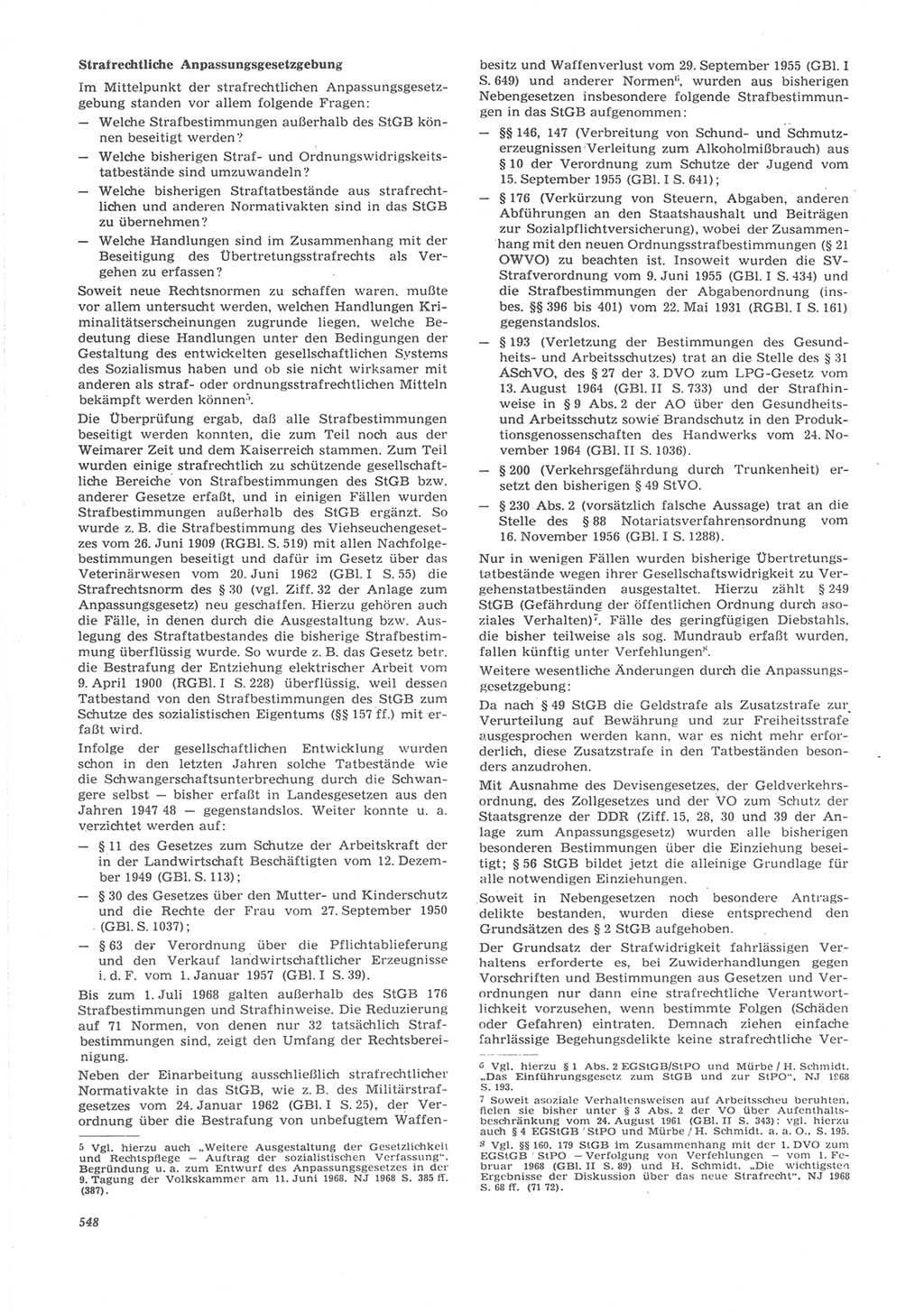 Neue Justiz (NJ), Zeitschrift für Recht und Rechtswissenschaft [Deutsche Demokratische Republik (DDR)], 22. Jahrgang 1968, Seite 548 (NJ DDR 1968, S. 548)