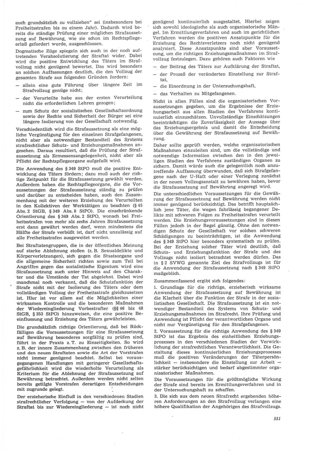 Neue Justiz (NJ), Zeitschrift für Recht und Rechtswissenschaft [Deutsche Demokratische Republik (DDR)], 22. Jahrgang 1968, Seite 551 (NJ DDR 1968, S. 551)