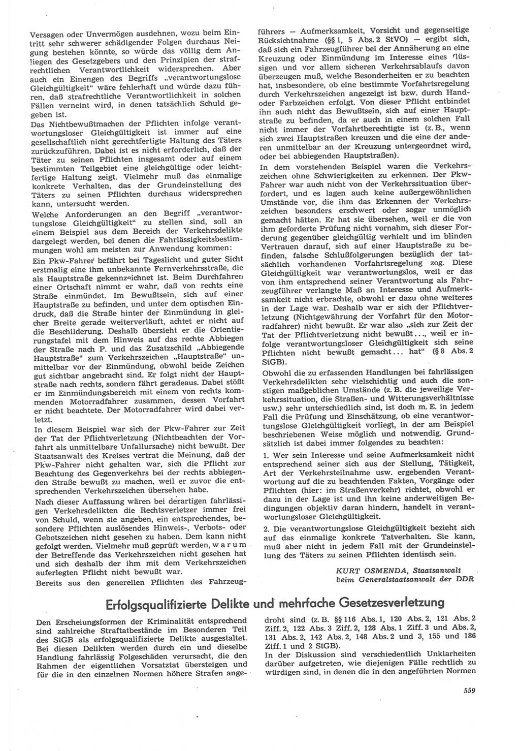 Neue Justiz (NJ), Zeitschrift für Recht und Rechtswissenschaft [Deutsche Demokratische Republik (DDR)], 22. Jahrgang 1968, Seite 559 (NJ DDR 1968, S. 559)