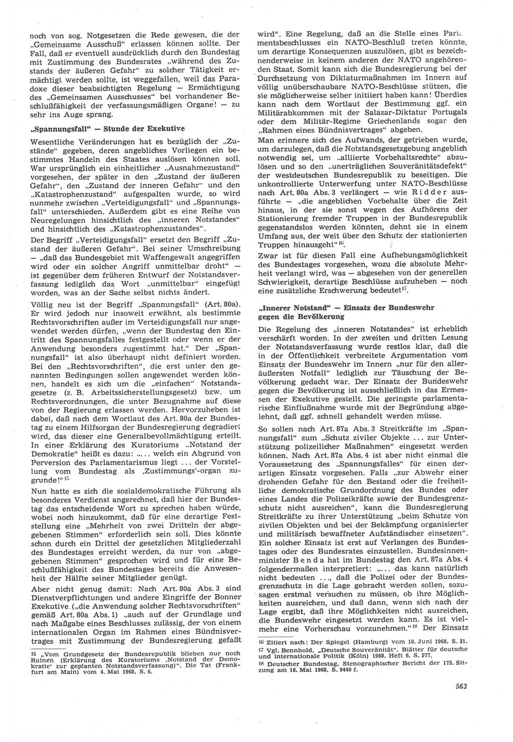 Neue Justiz (NJ), Zeitschrift für Recht und Rechtswissenschaft [Deutsche Demokratische Republik (DDR)], 22. Jahrgang 1968, Seite 563 (NJ DDR 1968, S. 563)