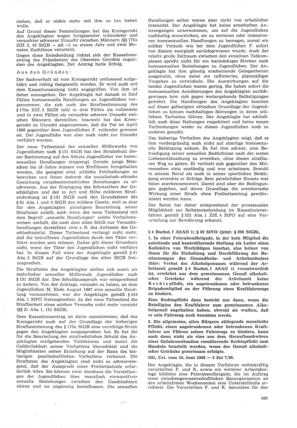 Neue Justiz (NJ), Zeitschrift für Recht und Rechtswissenschaft [Deutsche Demokratische Republik (DDR)], 22. Jahrgang 1968, Seite 569 (NJ DDR 1968, S. 569)