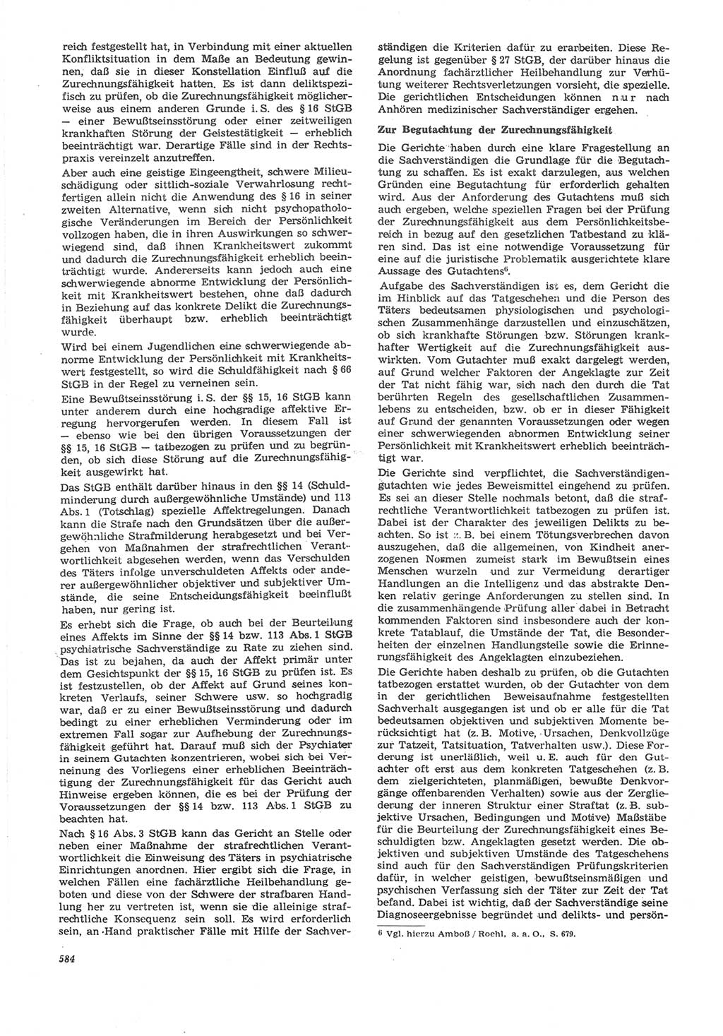 Neue Justiz (NJ), Zeitschrift für Recht und Rechtswissenschaft [Deutsche Demokratische Republik (DDR)], 22. Jahrgang 1968, Seite 584 (NJ DDR 1968, S. 584)