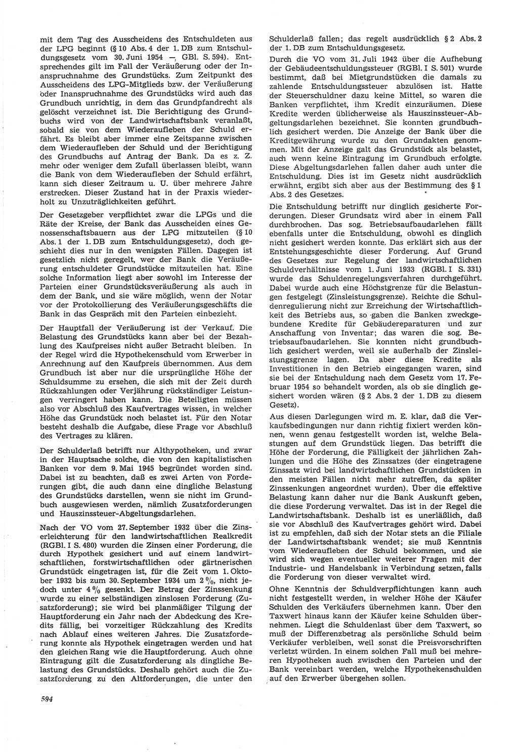 Neue Justiz (NJ), Zeitschrift für Recht und Rechtswissenschaft [Deutsche Demokratische Republik (DDR)], 22. Jahrgang 1968, Seite 594 (NJ DDR 1968, S. 594)