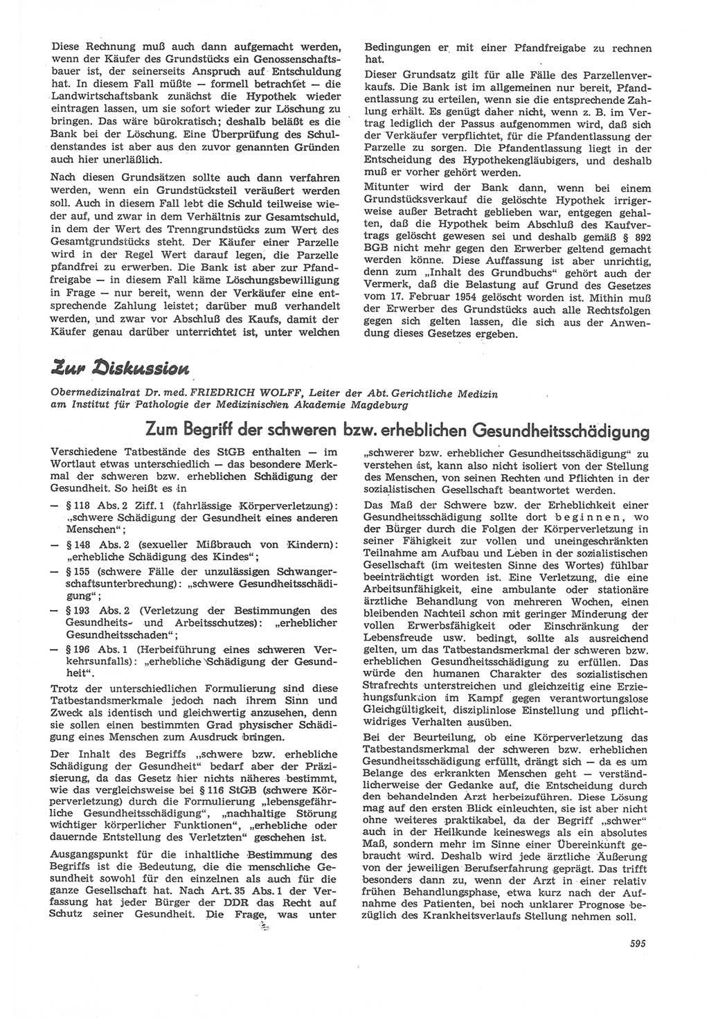 Neue Justiz (NJ), Zeitschrift für Recht und Rechtswissenschaft [Deutsche Demokratische Republik (DDR)], 22. Jahrgang 1968, Seite 595 (NJ DDR 1968, S. 595)
