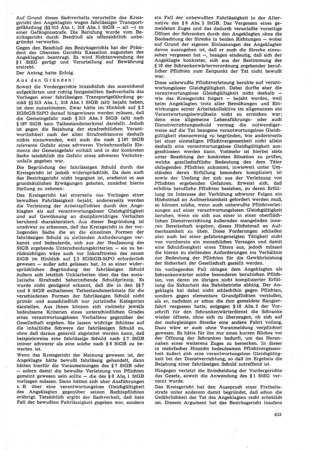 Neue Justiz (NJ), Zeitschrift für Recht und Rechtswissenschaft [Deutsche Demokratische Republik (DDR)], 22. Jahrgang 1968, Seite 635 (NJ DDR 1968, S. 635)