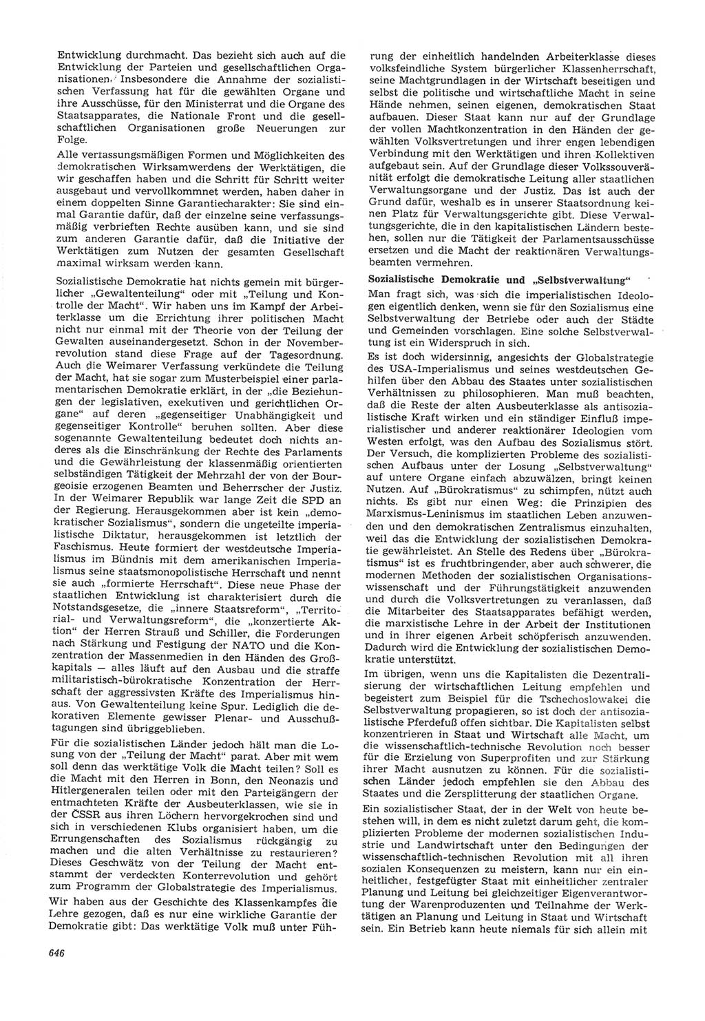 Neue Justiz (NJ), Zeitschrift für Recht und Rechtswissenschaft [Deutsche Demokratische Republik (DDR)], 22. Jahrgang 1968, Seite 646 (NJ DDR 1968, S. 646)