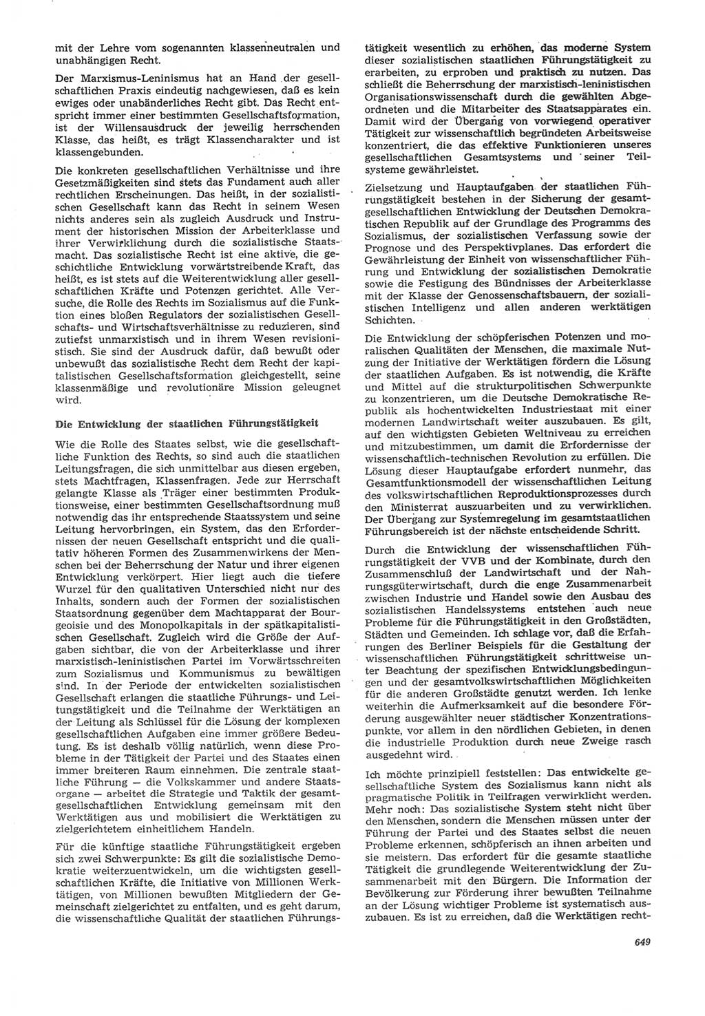 Neue Justiz (NJ), Zeitschrift für Recht und Rechtswissenschaft [Deutsche Demokratische Republik (DDR)], 22. Jahrgang 1968, Seite 649 (NJ DDR 1968, S. 649)