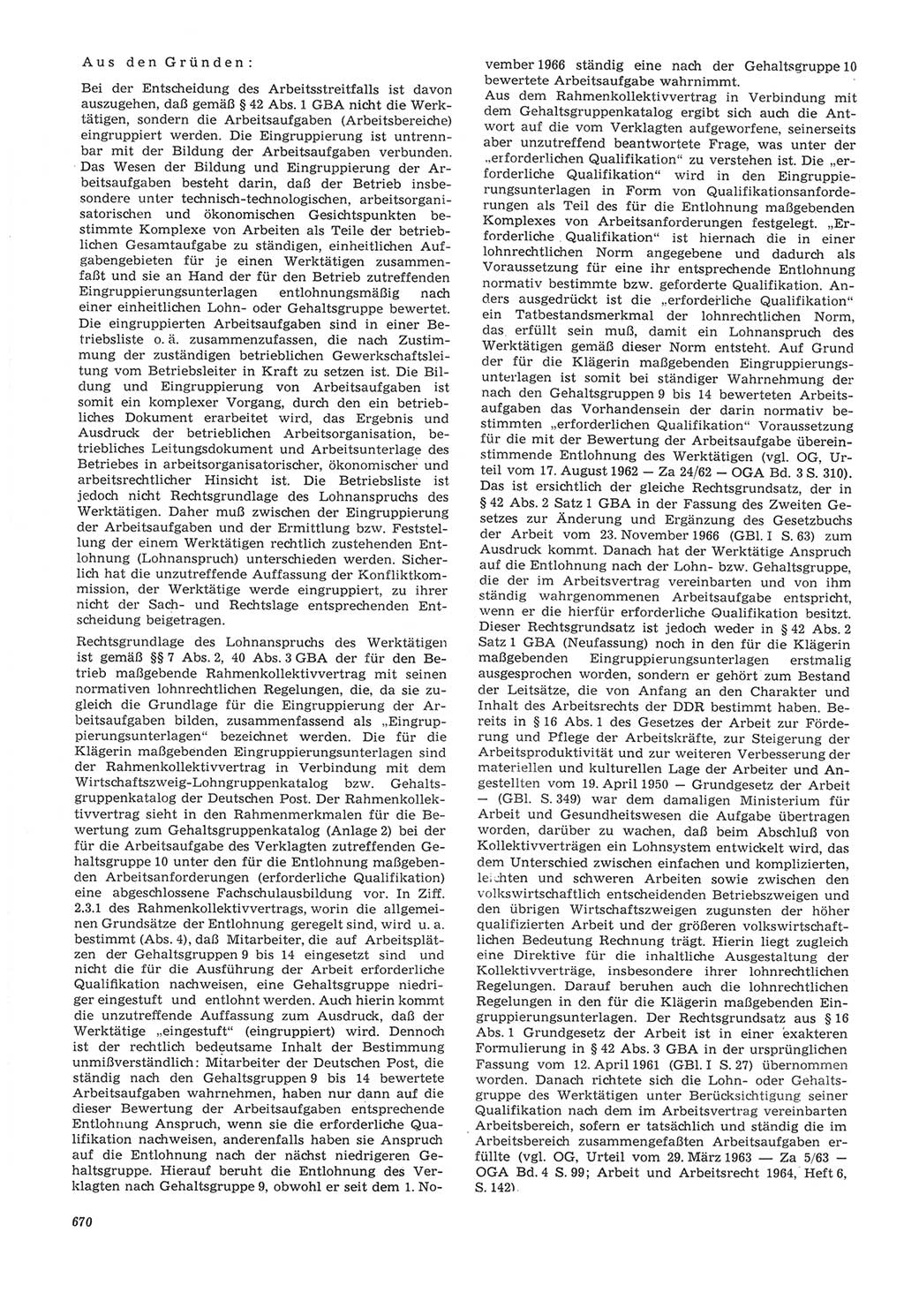 Neue Justiz (NJ), Zeitschrift für Recht und Rechtswissenschaft [Deutsche Demokratische Republik (DDR)], 22. Jahrgang 1968, Seite 670 (NJ DDR 1968, S. 670)
