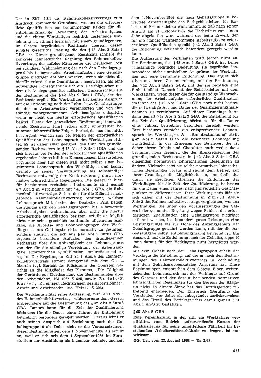 Neue Justiz (NJ), Zeitschrift für Recht und Rechtswissenschaft [Deutsche Demokratische Republik (DDR)], 22. Jahrgang 1968, Seite 671 (NJ DDR 1968, S. 671)