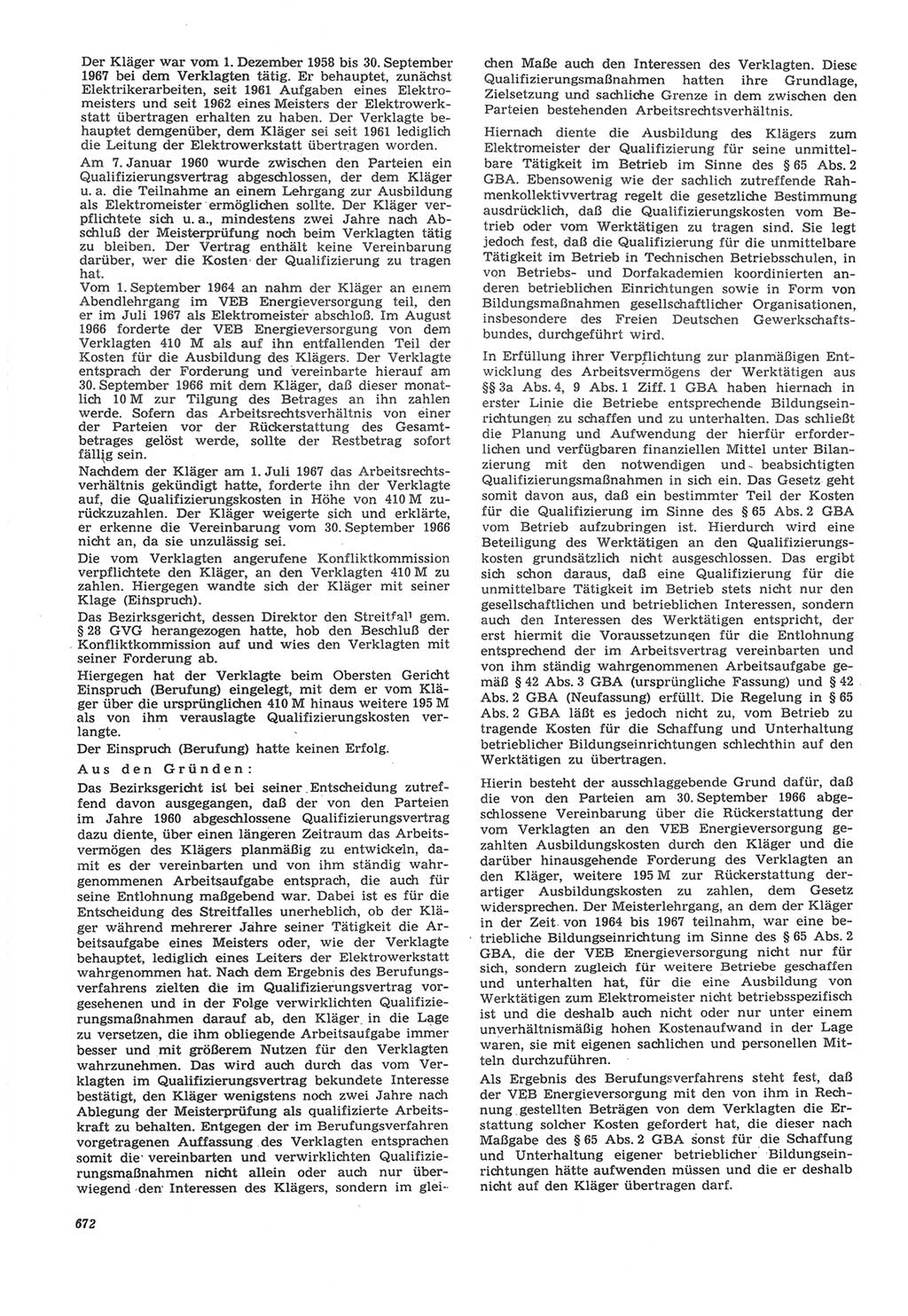 Neue Justiz (NJ), Zeitschrift für Recht und Rechtswissenschaft [Deutsche Demokratische Republik (DDR)], 22. Jahrgang 1968, Seite 672 (NJ DDR 1968, S. 672)