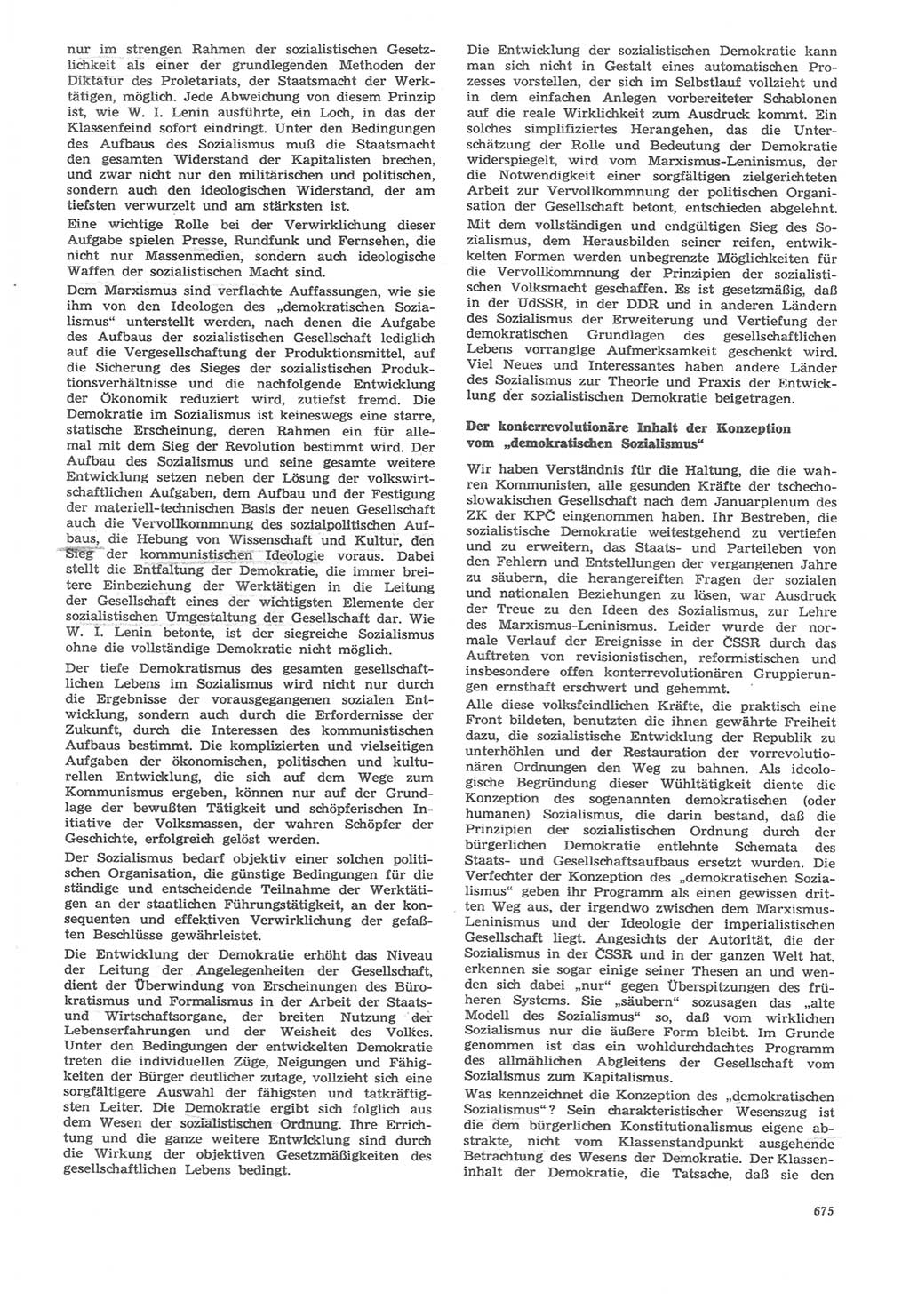 Neue Justiz (NJ), Zeitschrift für Recht und Rechtswissenschaft [Deutsche Demokratische Republik (DDR)], 22. Jahrgang 1968, Seite 675 (NJ DDR 1968, S. 675)